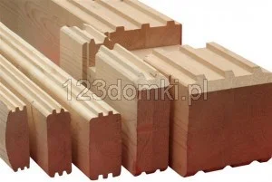 Różne grubości balików w domkach drewnianych