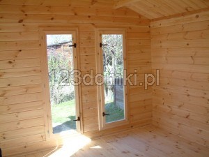 Domek drewniany letniskowy - domek z drewna wnętrze