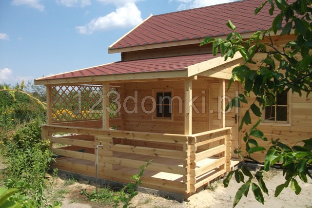 Domek drewniany letniskowy - domek z drewna 25m2