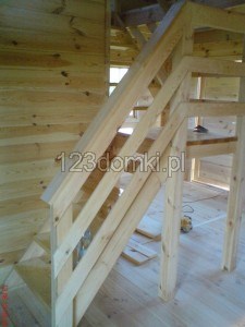 Domek drewniany letniskowy - domek z drewna piętrowy wnętrze