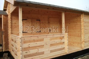 Domek drewniany letniskowy - domek z drewna taras