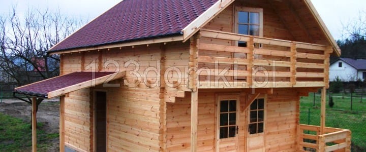 Domek letniskowy piętrowy z poddaszem 60m2 (30m2 + 30m2) Domek letniskowy piętrowy z poddaszem 60m2 (30m2 + 30m2)